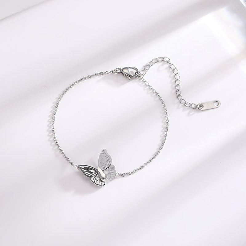 Wholesale Butterfly 18k Gold Titanium Bracelet